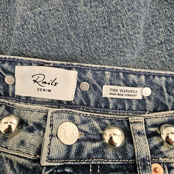 Rails Topanga Straight Leg Jeans In Desert Sky Studded - Picture 12 of 14